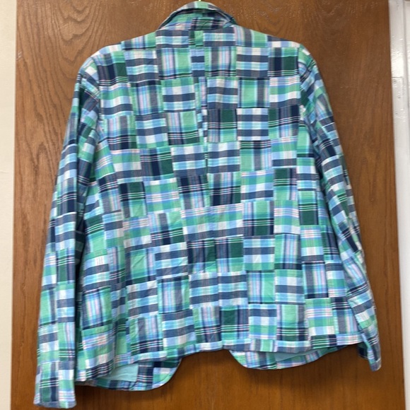 TALBOT quilted blue green blazer/ jacket size 10 NWT - Picture 7 of 9